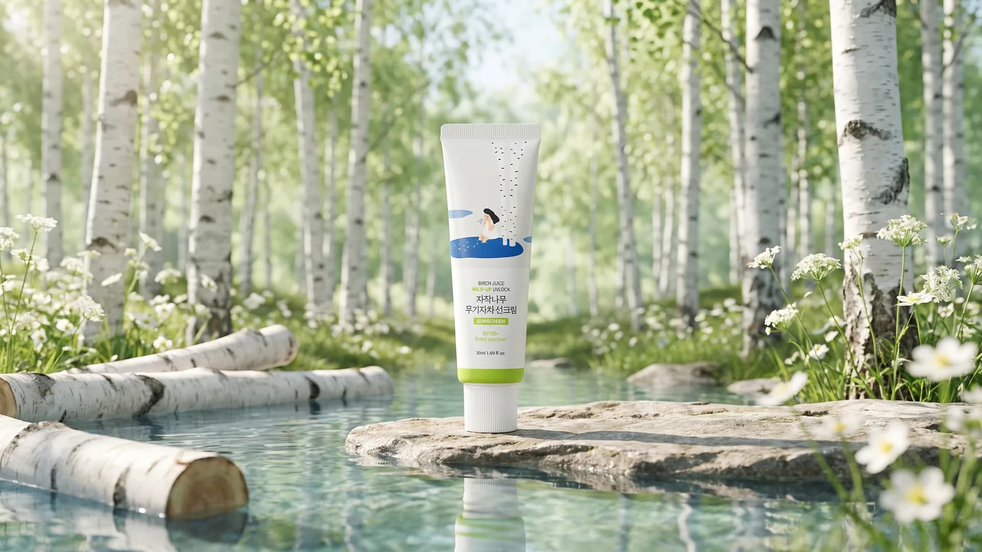 Round Lab Birch Juice Mild-Up UVLock SPF 50+؛ ضدآفتاب مینرال آبرسان برای پوست حساس
