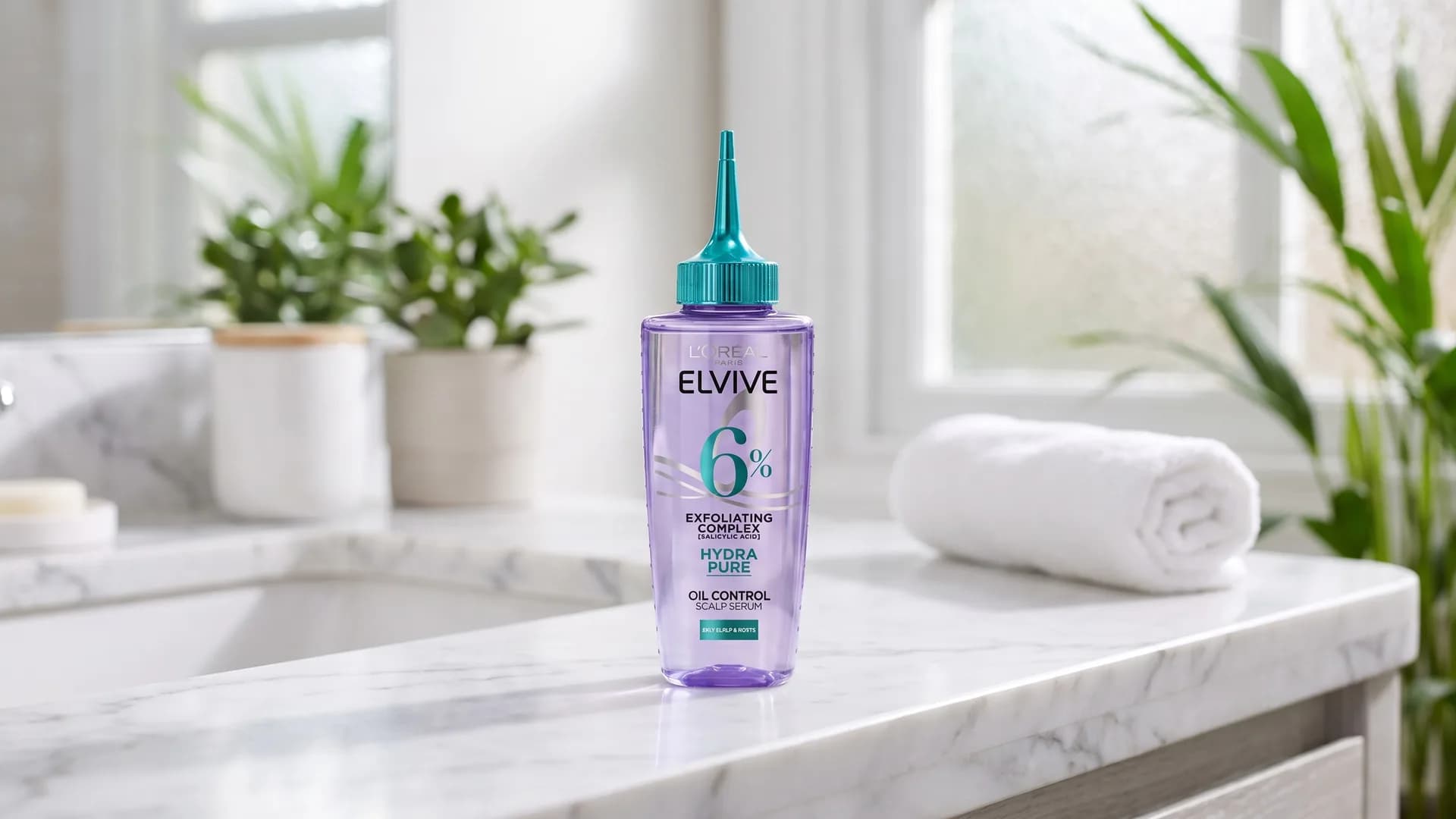 سرم کنترل چربی پوست سر Elvive Hydra Pure، خداحافظی با چربی و تجمع آلودگی کف سر